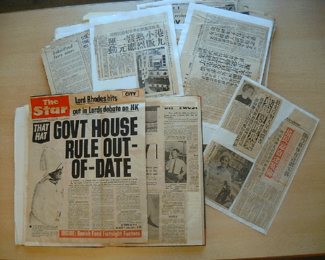 Extensive newspaper clippings. Extensive newspaper clippings