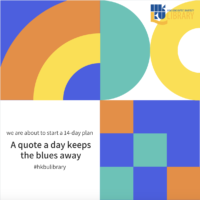 A quote a day keeps the blues away campaign poster