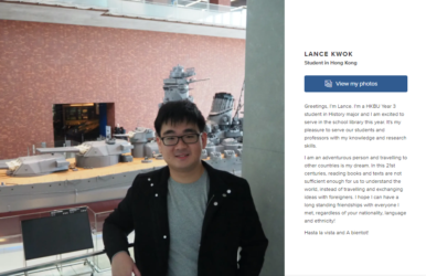 Student Assistant - Lance Kwok
<br>
<a href="https://about.me/lancekwok" target="_blank" rel="noopener noreferrer">About me</a> Student Assistant - Lance Kwok