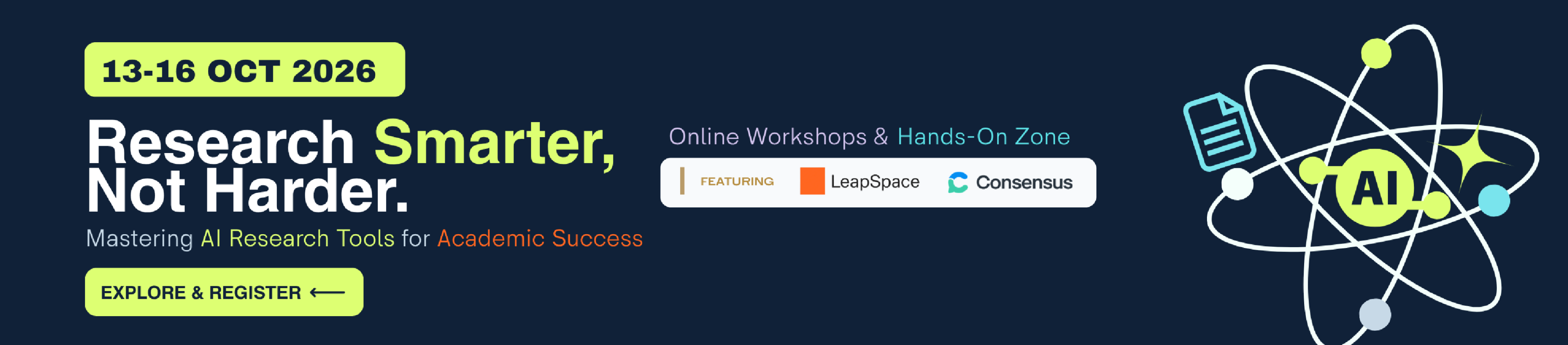 Research Smarter, Not Harder. - AI Research Tools Event Banner